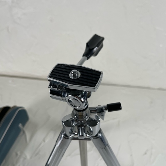 Vintage SUNSET tabletop Telescoping Chrome Tripod 10.5"-42.5" w/Case - Picture 15 of 16